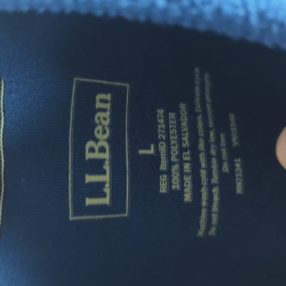 L.L Bean lightweight winter fleece jacket outdoor casual coat size Mens Large - Picture 4 of 4